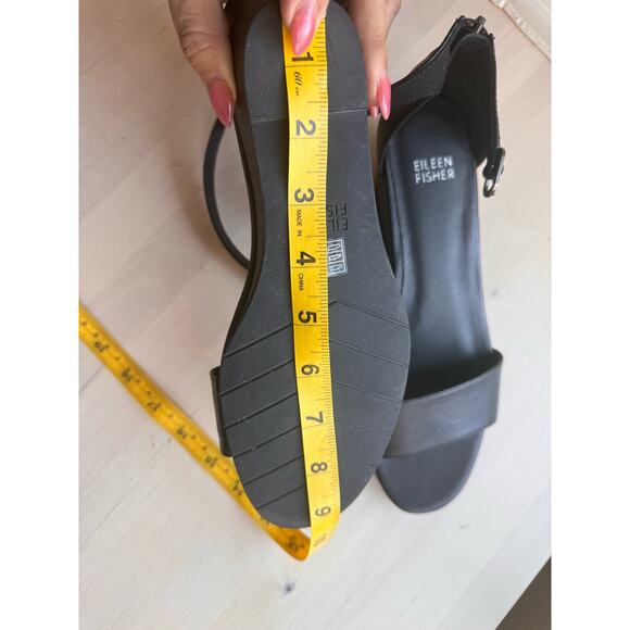 Eileen Fisher black Mara Wedge Sandal size 9.5 - Picture 10 of 11
